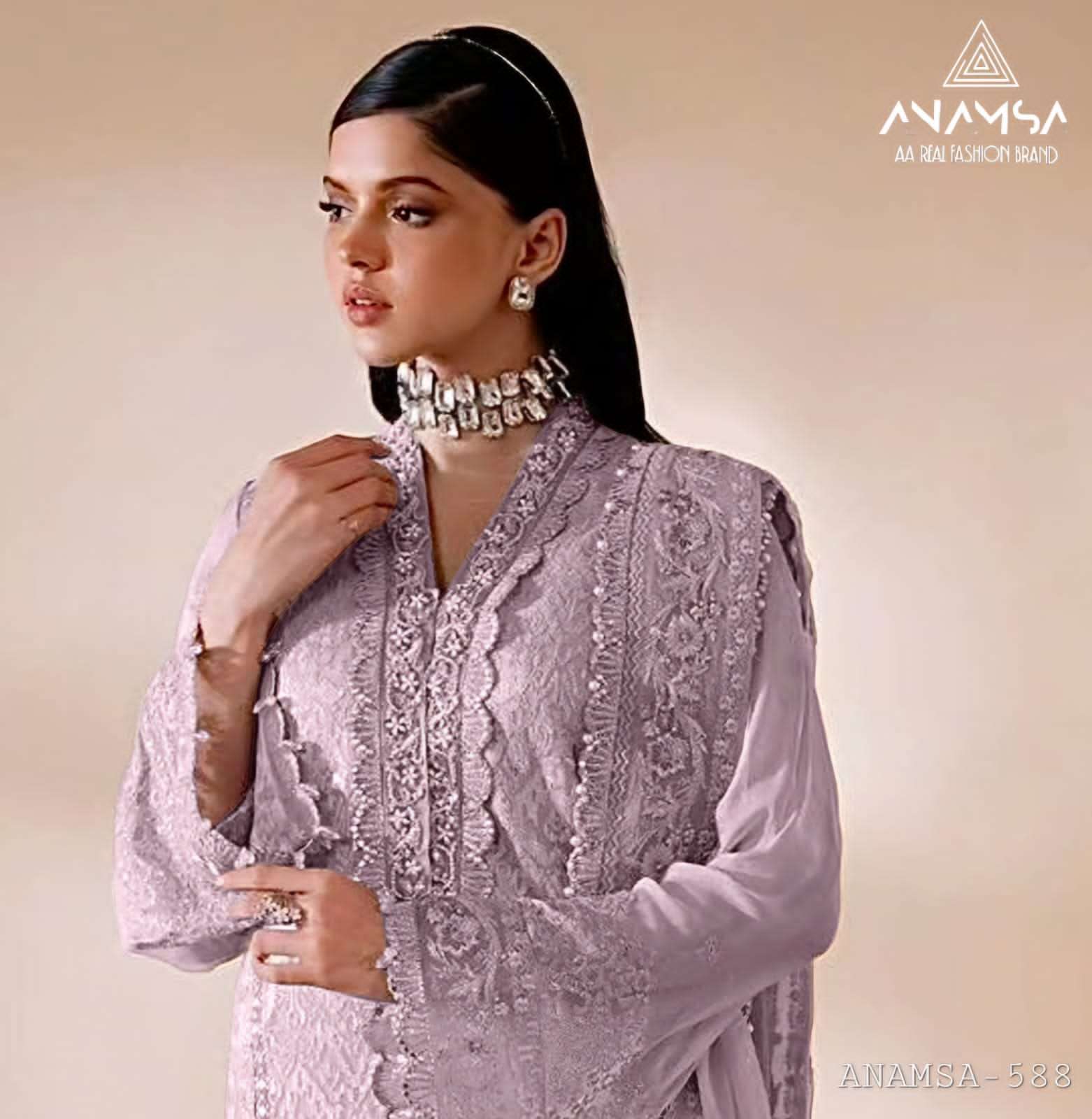 D No 588 Semi Stitched By Anamsa